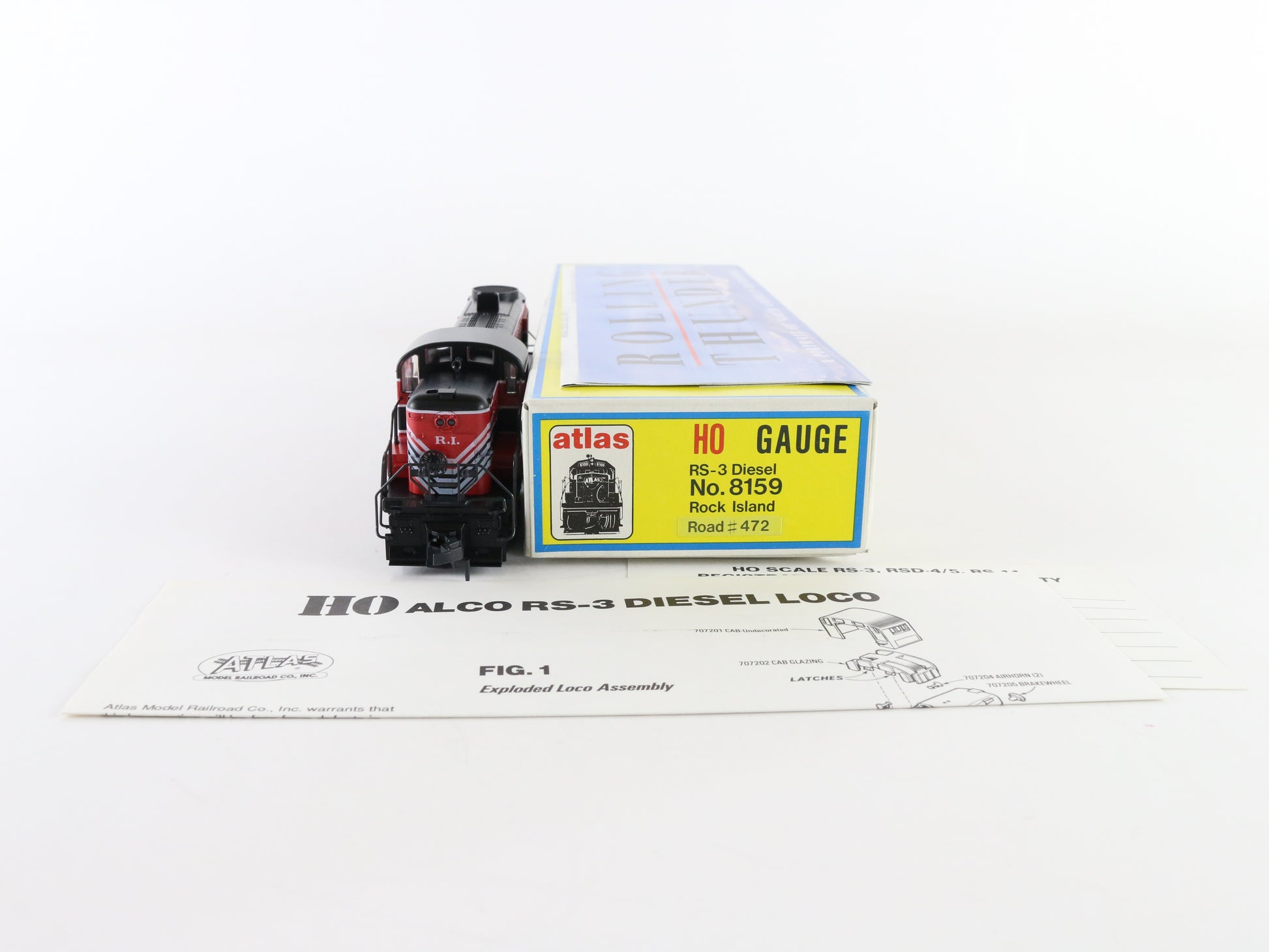 Atlas HO Rock Island 472 RS3 Diesel Locomotive Engine