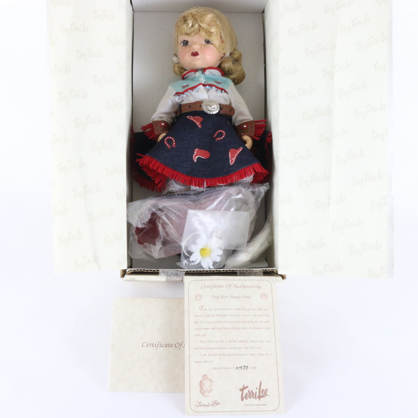 Tiny Terri Lee Happy Trails Cowgirl Outfit & Hat 10" Vinyl Doll 499/1000 40020