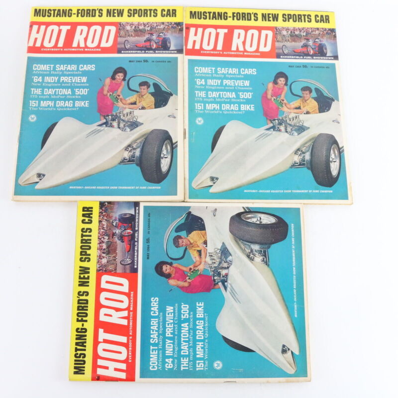 Lot Of 7 Hot Rod Mustang Fords Sports Car May 1964 Vintage Car Magazines