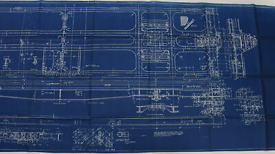 Santa Fe Tender Frame Motive Power Train Blueprint 51 229 July 5 1927 83.5"