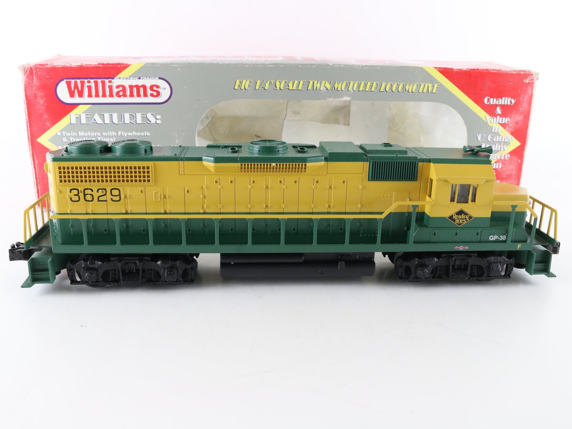 Williams O GP38-103 Reading Lines 3629 GP38 Diesel Locomotive Engine