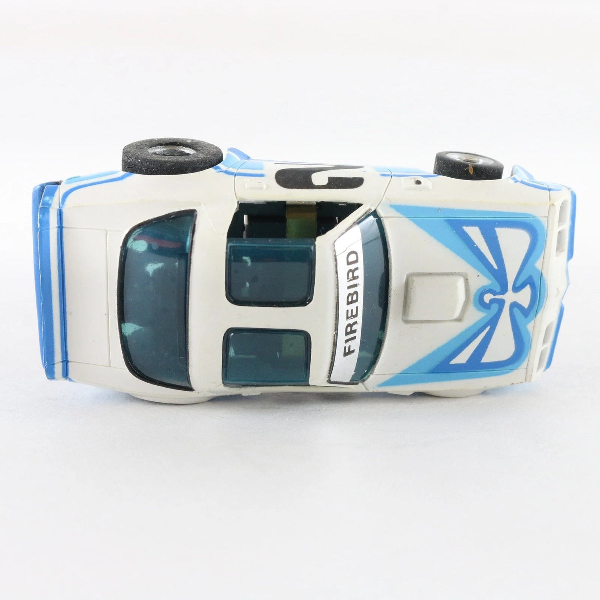 VINTAGE Aurora AFX Pontiac Firebird #2 Blue Screecher Slotless HO Slot Car
