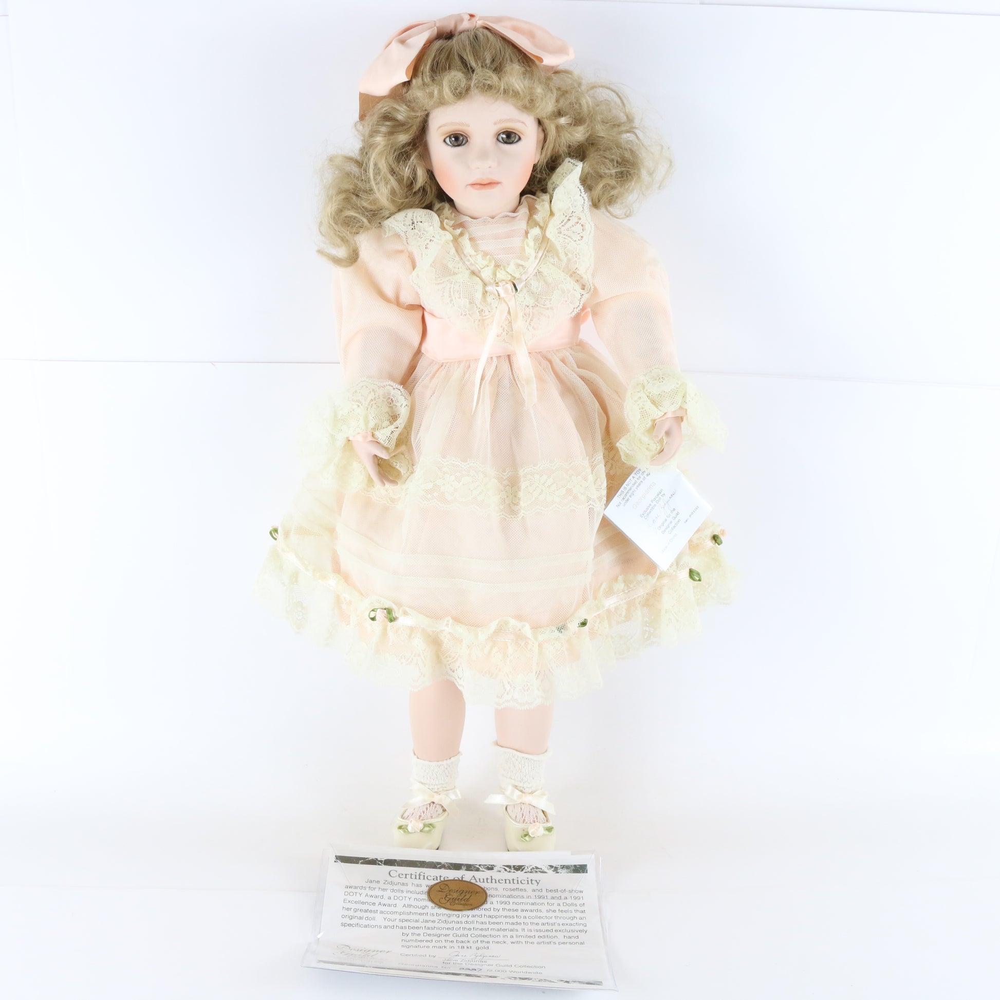 Georgianna Jane Zidjunas Designer Guild Large 21.5" Porcelain Doll 387/2000