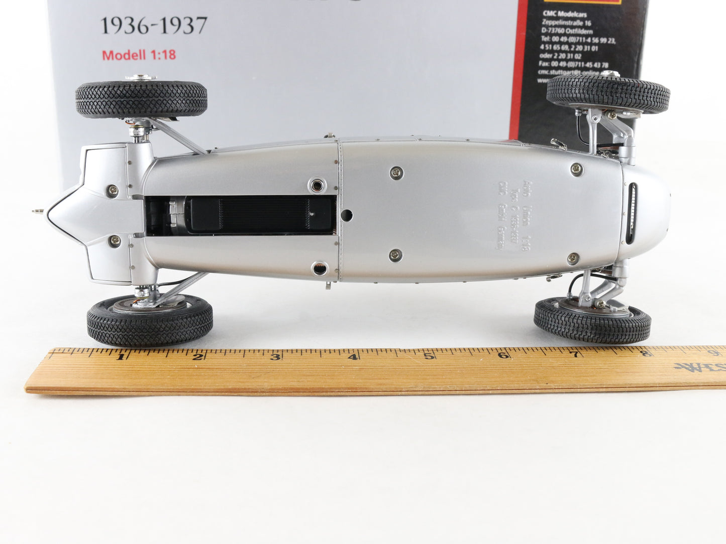 1936-37 Auto-Union Type C Silver CMC 1:18 M-034 Metal Model Car