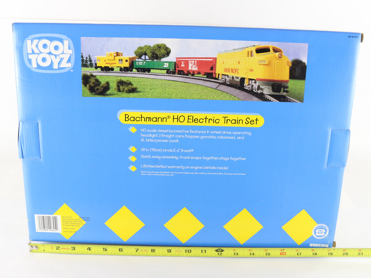 Bachmann HO Kool Toyz Union Pacific Diesel Locomotive Train Set UNUSED #00645