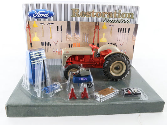 Ford 8N Restoration Tractor & Accessories Tan Red ERTL 1:16 Diecast Model 13780