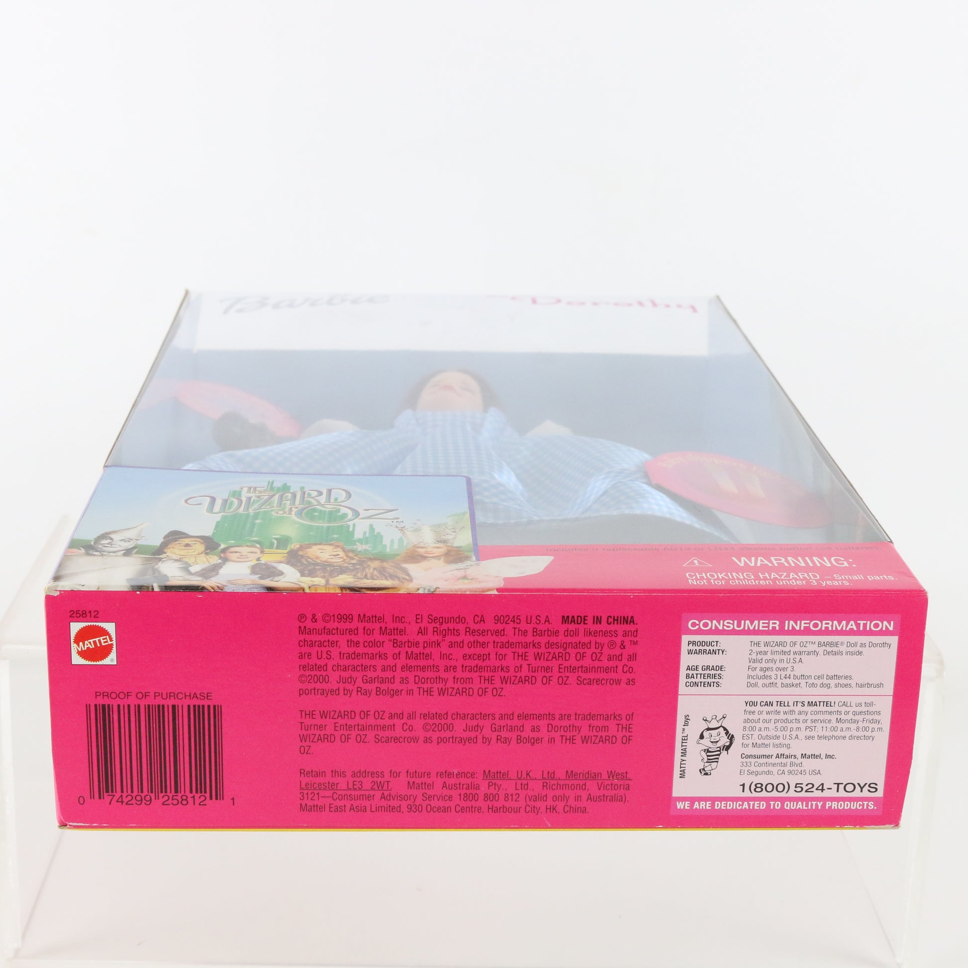 Dorothy Wizard Of Oz Talking Barbie Doll Mattel 25812
