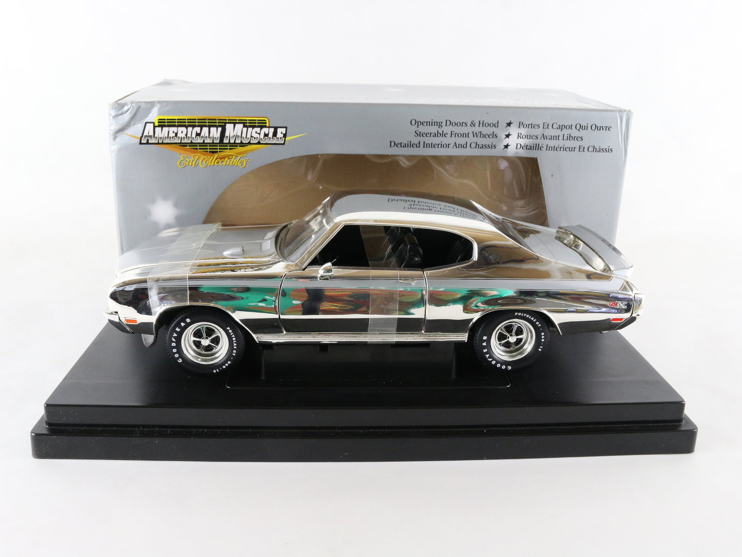 ERTL American Muscle 1:18 1970 Buick GSX Shining Stars Chrome Diecast Car 33730