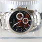 Deporte Chronograph Quartz Watch Stainless Steel Silver Black 5 Atm D636-456