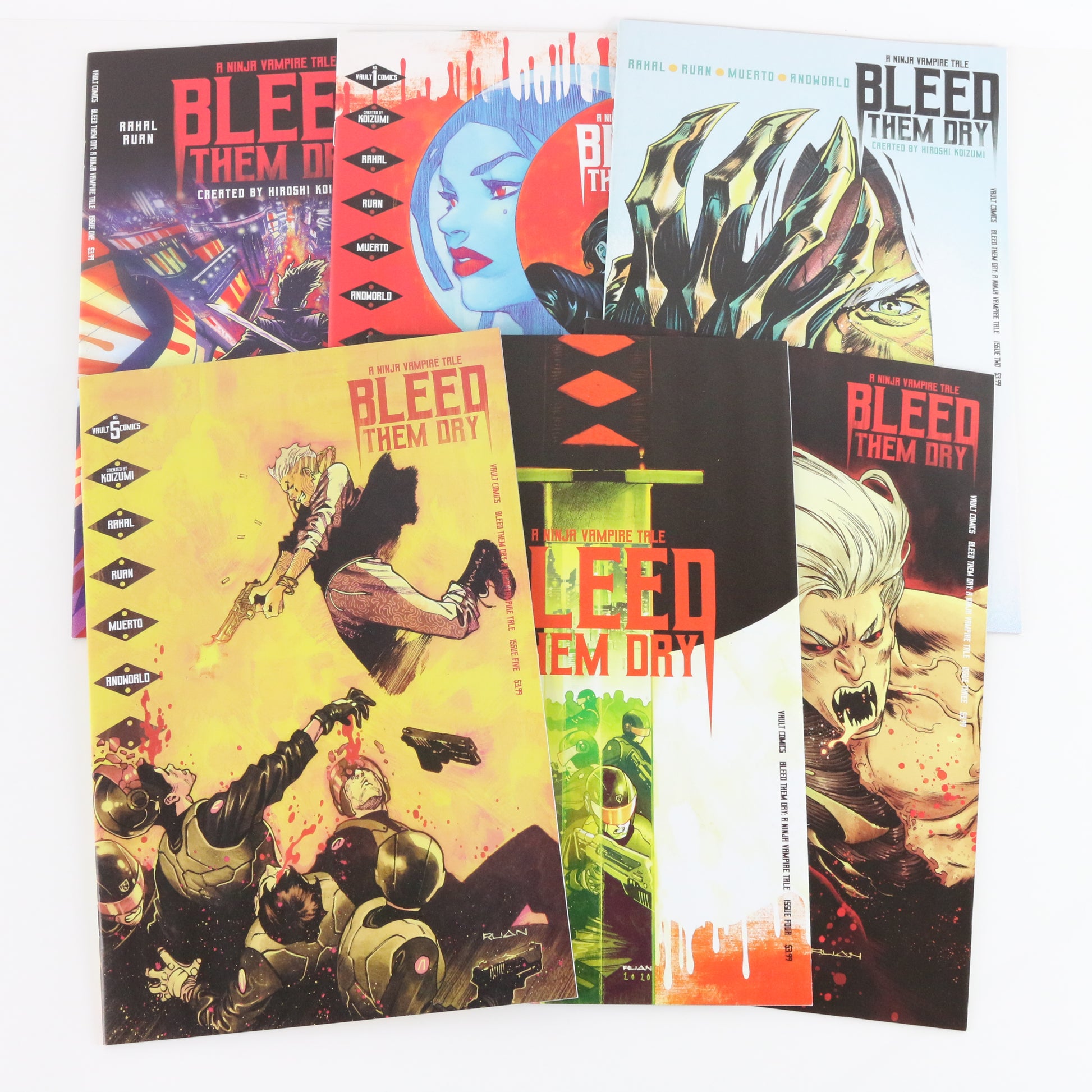 Bleed Them Dry #1-5 Vault Comics Comic Covers