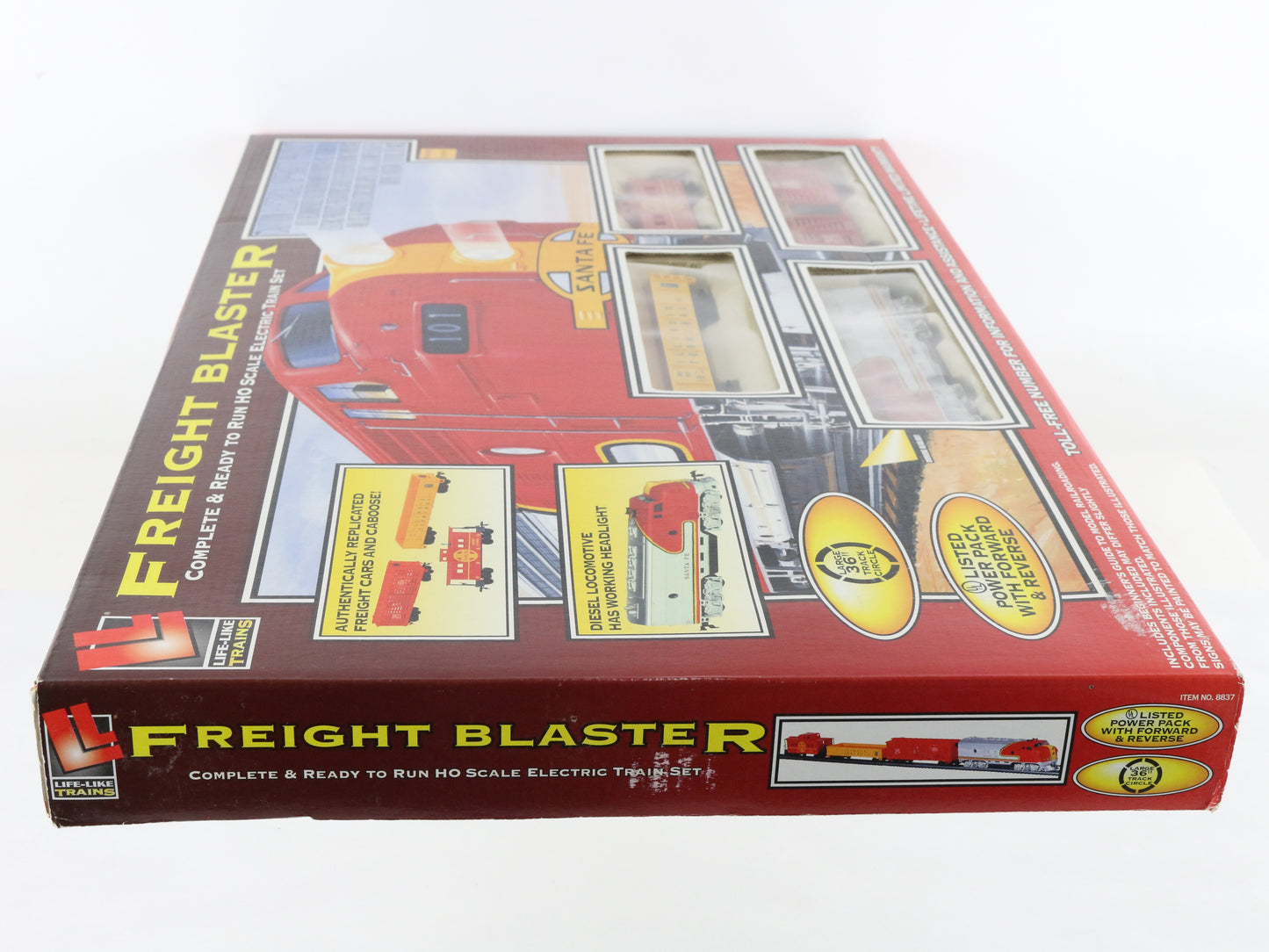 Life-Like HO 8837 Freight Blaster Santa Fe Diesel Locomotive Train Set Unopened