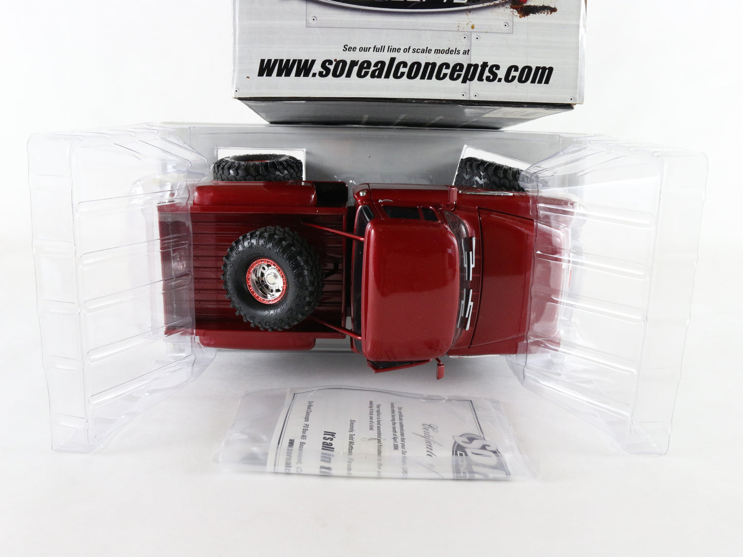 1957 Chevy Pick Up Truck Candy Apple Red So Real Concepts 1:24 Model 10003-06