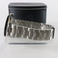 Vintage Croton Japan Quartz Mens Stainless Steel Black & Silver 10 Atm Cc311240