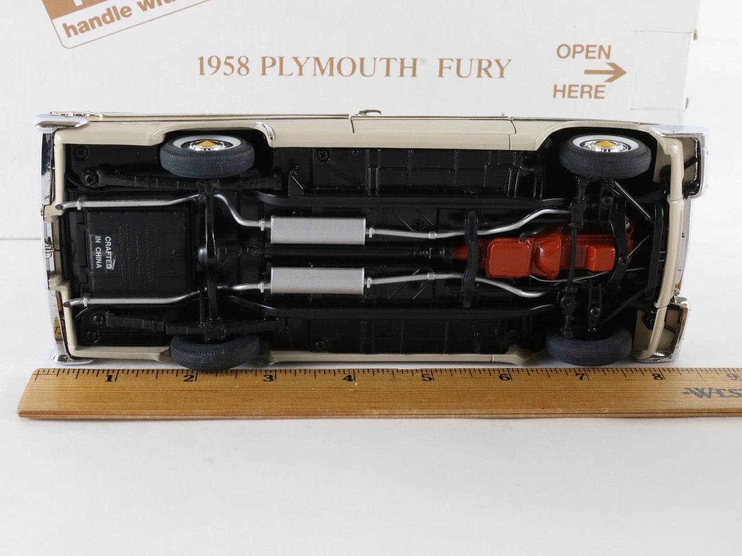 1958 Plymouth Fury Hardtop Buckskin Beige Danbury Mint 1:24 Diecast Model