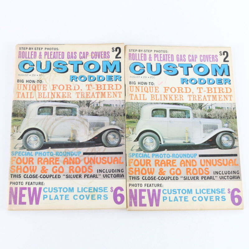 Lot Of 5 Custom Rodder August 1961 Vol 9 #2 Vintage Car Magazines