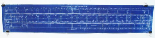 Passenger Pullman Car Ceiling Plan 4036 Train Blueprint 41"