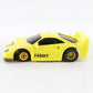 Tyco TCR Ferrari F40GT Yellow Black Slotless HO Slot Car