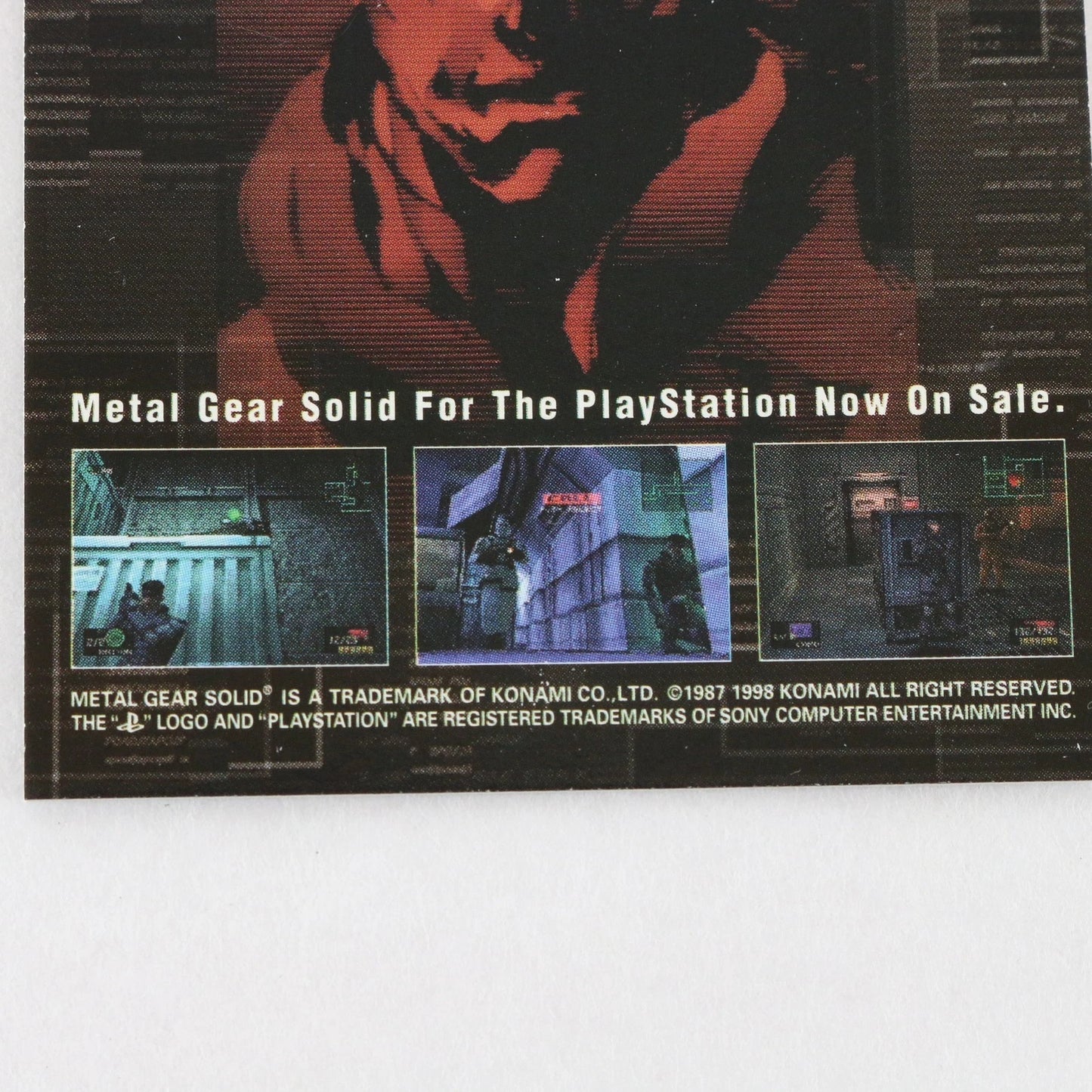 Metal Gear Solid Trading Card Checklist Snake In Cover Konami Playstation