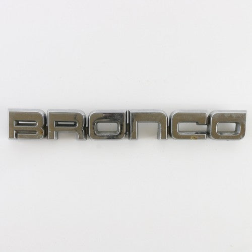  1987-1991 Ford Bronco Silver Plastic Nameplate Emblem Badge 8.5"