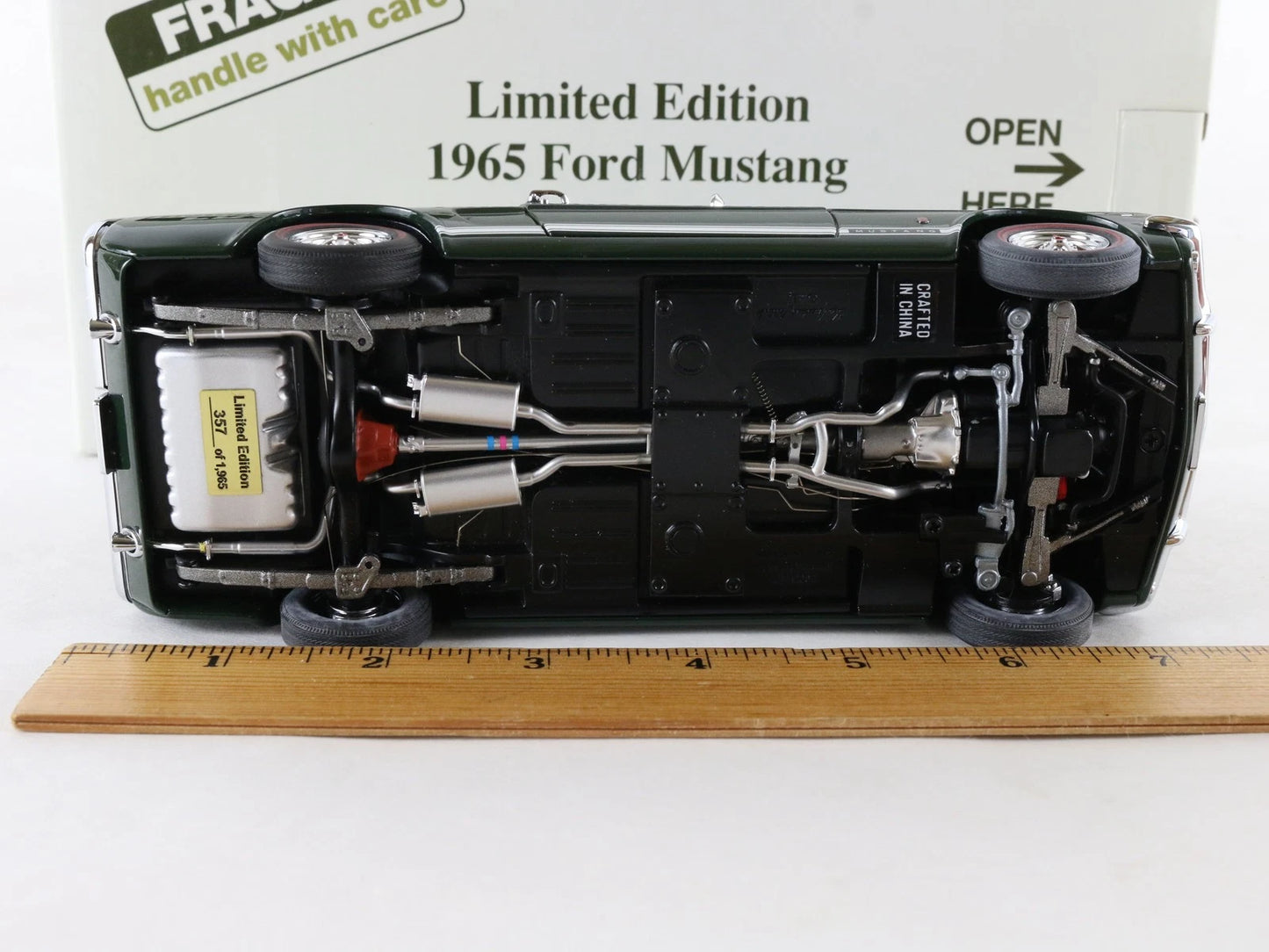 1965 Ford Mustang GT 2+2 Green Danbury Mint 1:24 Diecast Model 357/1965