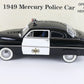 1949 Mercury Police Cruiser Black White Danbury Mint 1:24 Diecast Model