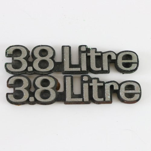 Lot Of 2 Buick 3.8 Litre Automobile Emblem Nameplate Badge 3.5"