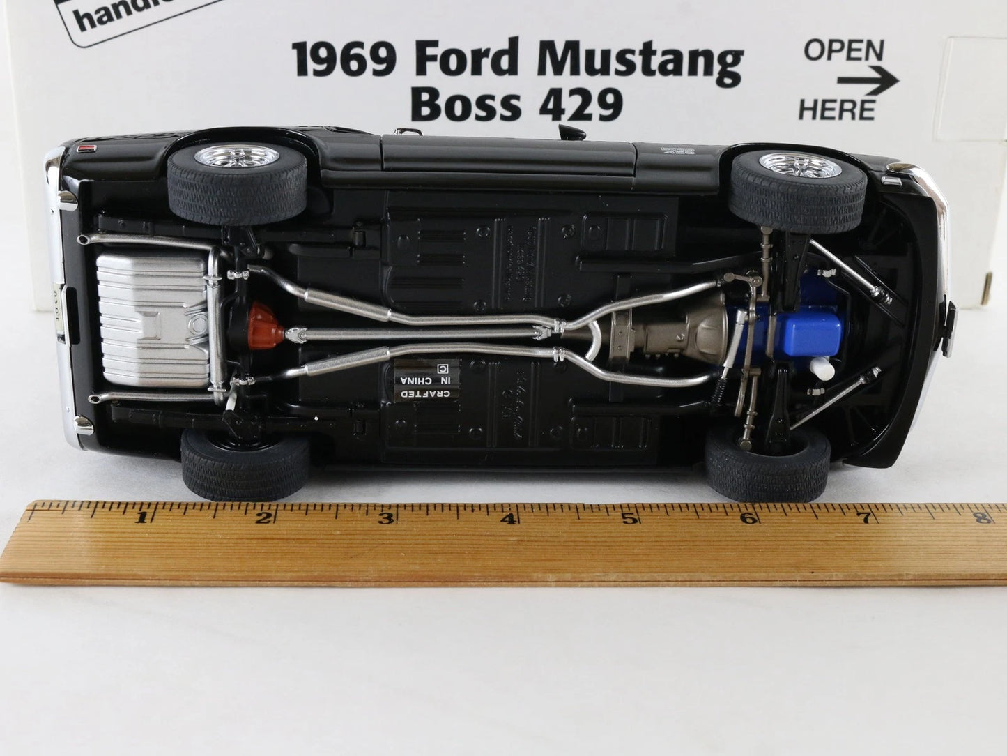 1969 Ford Mustang Boss 429 Black Danbury Mint 1:24 Diecast Model Car
