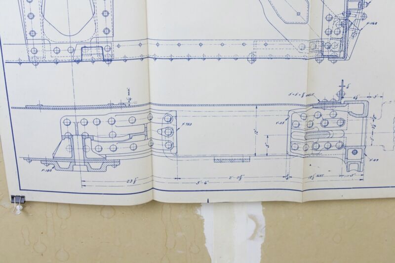 Pennsylvania PRR X31 X32 X33 Draft Gear Bolster 99992C 34.25��� Blueprint ca. 1932