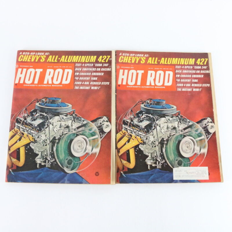 Lot Of 4 Hot Rod 427 & Shelby Mustang November & December 1968 Car Magazines