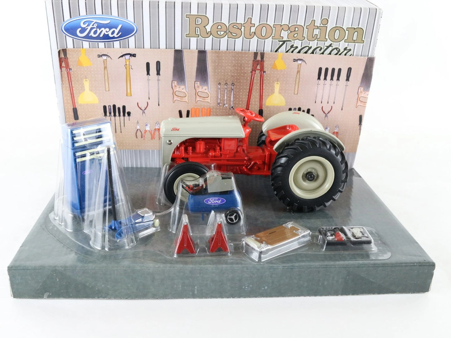 Ford 8N Restoration Tractor & Accessories Red Gray ERTL 1:16 Diecast 13780