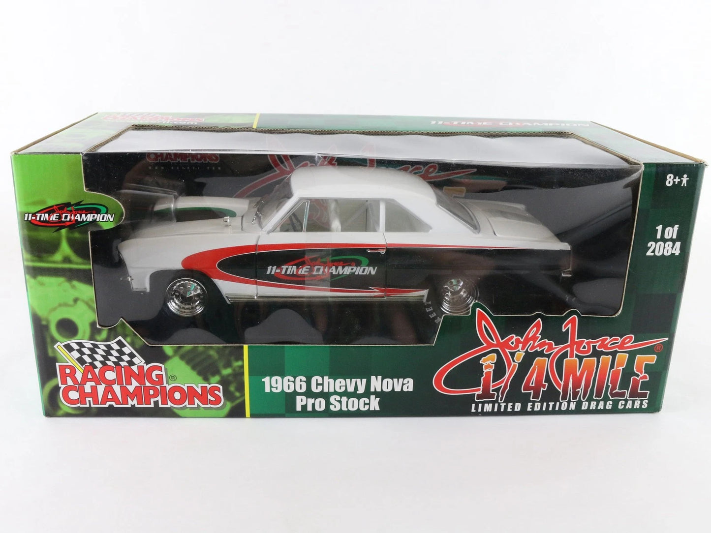 1966 Chevy Nova Pro Stock White John Force Racing Champions 1:18 1 Of 2084 77450