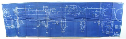 Baltimore & Ohio B&O Locomotive Boiler Train Blueprint Y-58831A 1934 84"