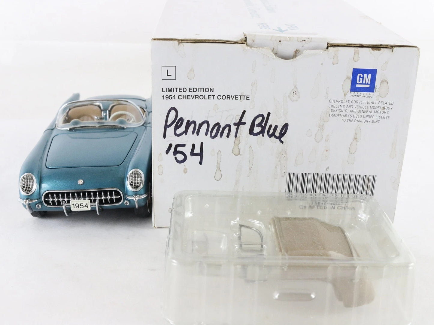 1954 Chevy Corvette Limited Blue Convertible Danbury Mint 1:24 Model #3384