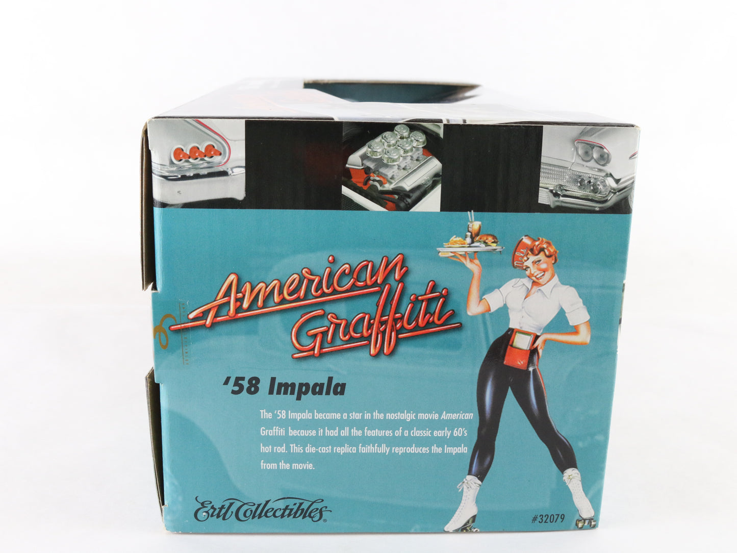 1958 '58 Chevy Impala White American Graffiti ERTL 1:18 Diecast Model Car 32079
