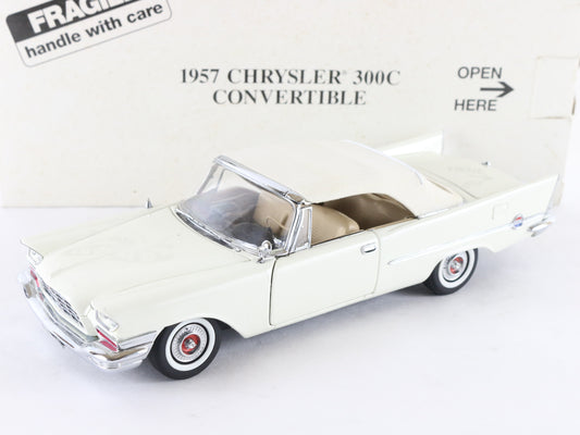 1957 Chrysler 300C Convertible White Danbury Mint 1:24 Diecast 