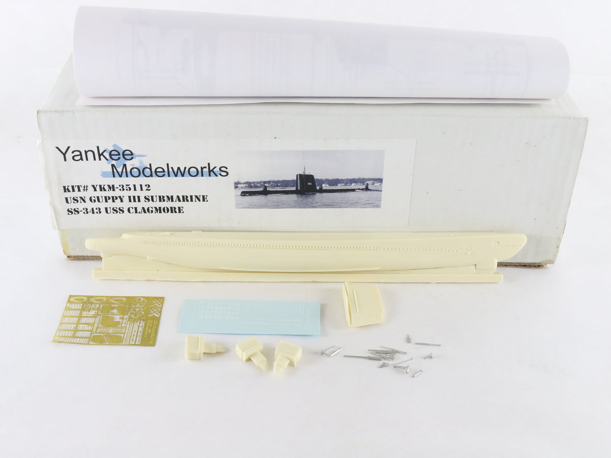 Clagmore SS-343 Guppy III Submarine Yankee Modelworks 1:350 YKM-35112 Resin Kit