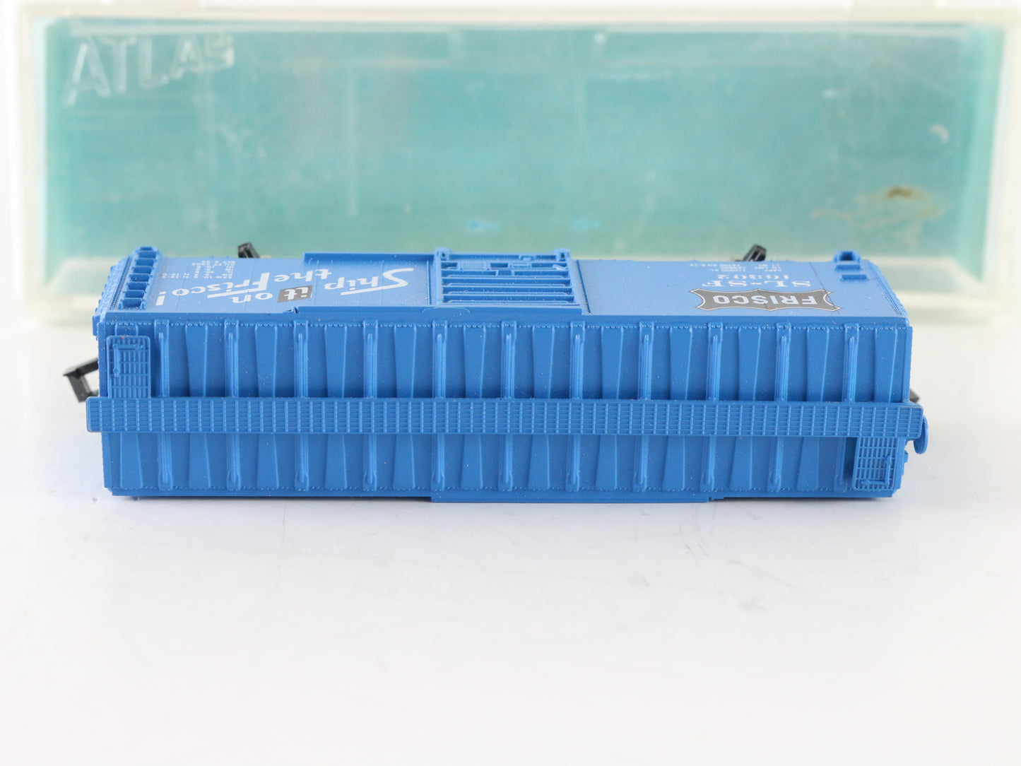 Atlas N 3417 Frisco SLSF 16302 Blue Boxcar with Box