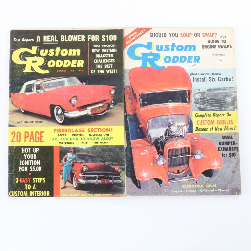 Lot Of 6 Custom Rodder July Sep Oct Nov Dec 1957 Vintage Car Magazines