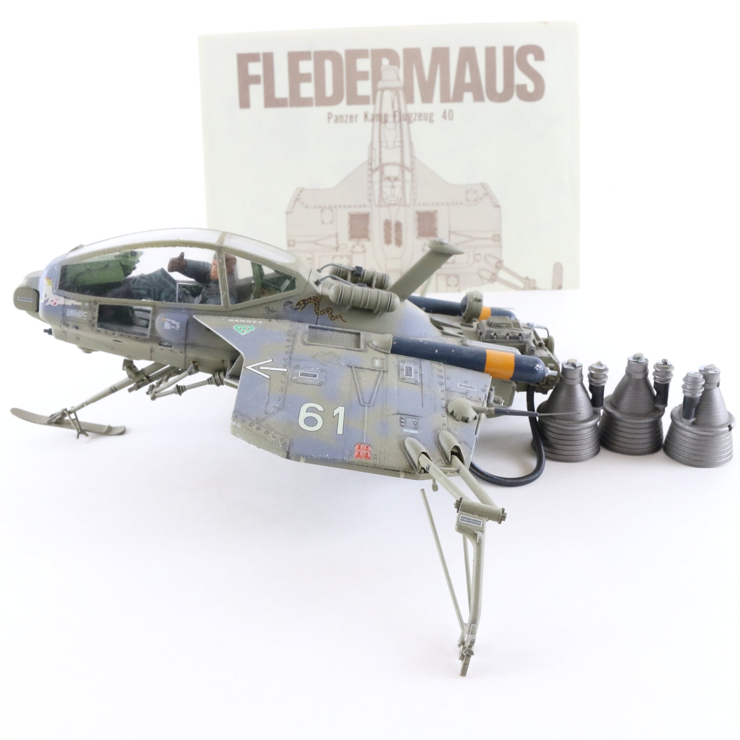 Maschinen Ma.K SF3D Nitto Fledermaus Panzer Kamp Flugzeug 40 1/20 Built Painted