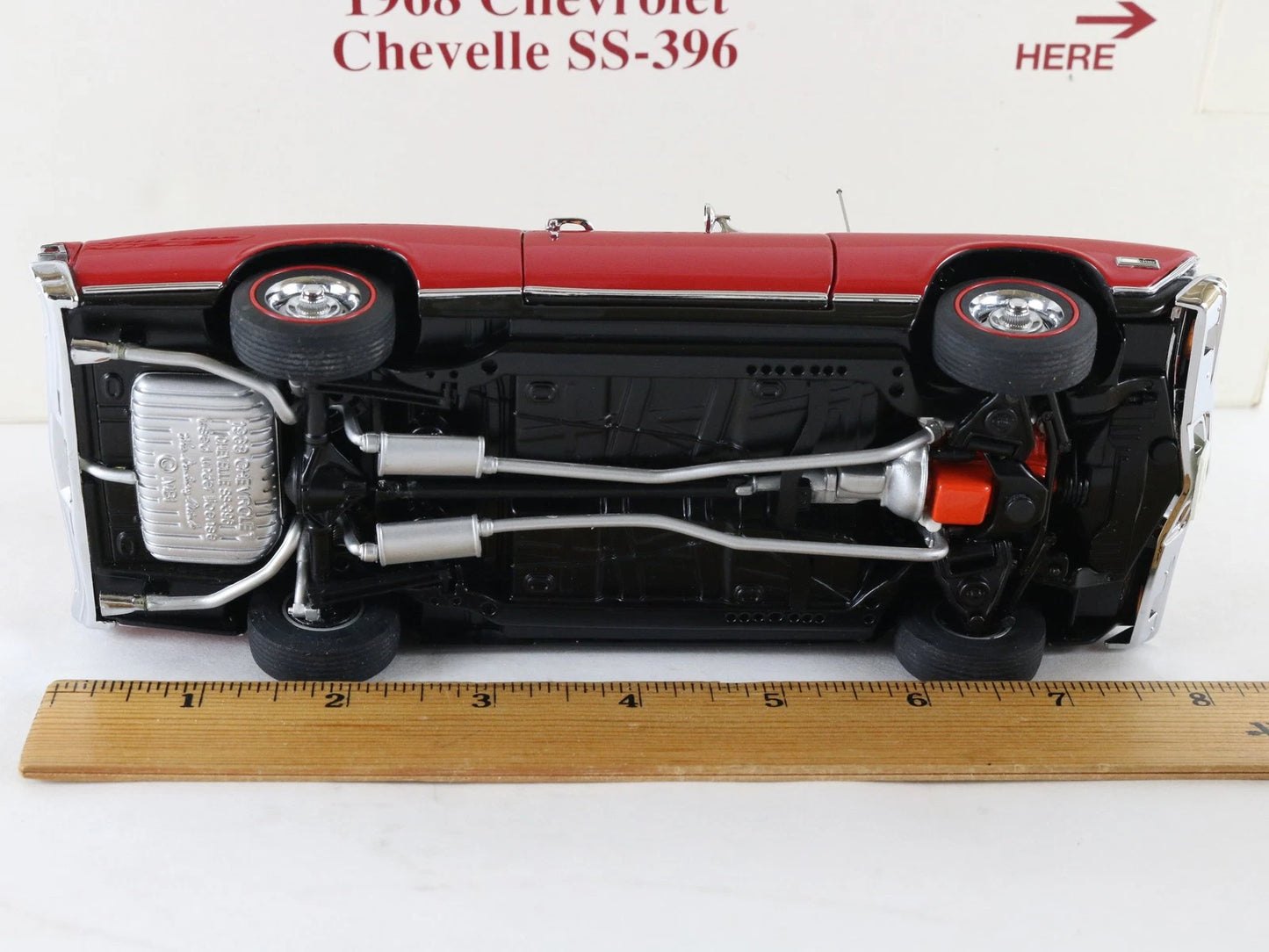 1968 Chevy Chevelle SS 396 Coupe Red Black Danbury Mint 1:24 Diecast Model