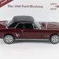 1966 Ford Mustang Maroon Danbury Mint 1:24 Diecast Model Car