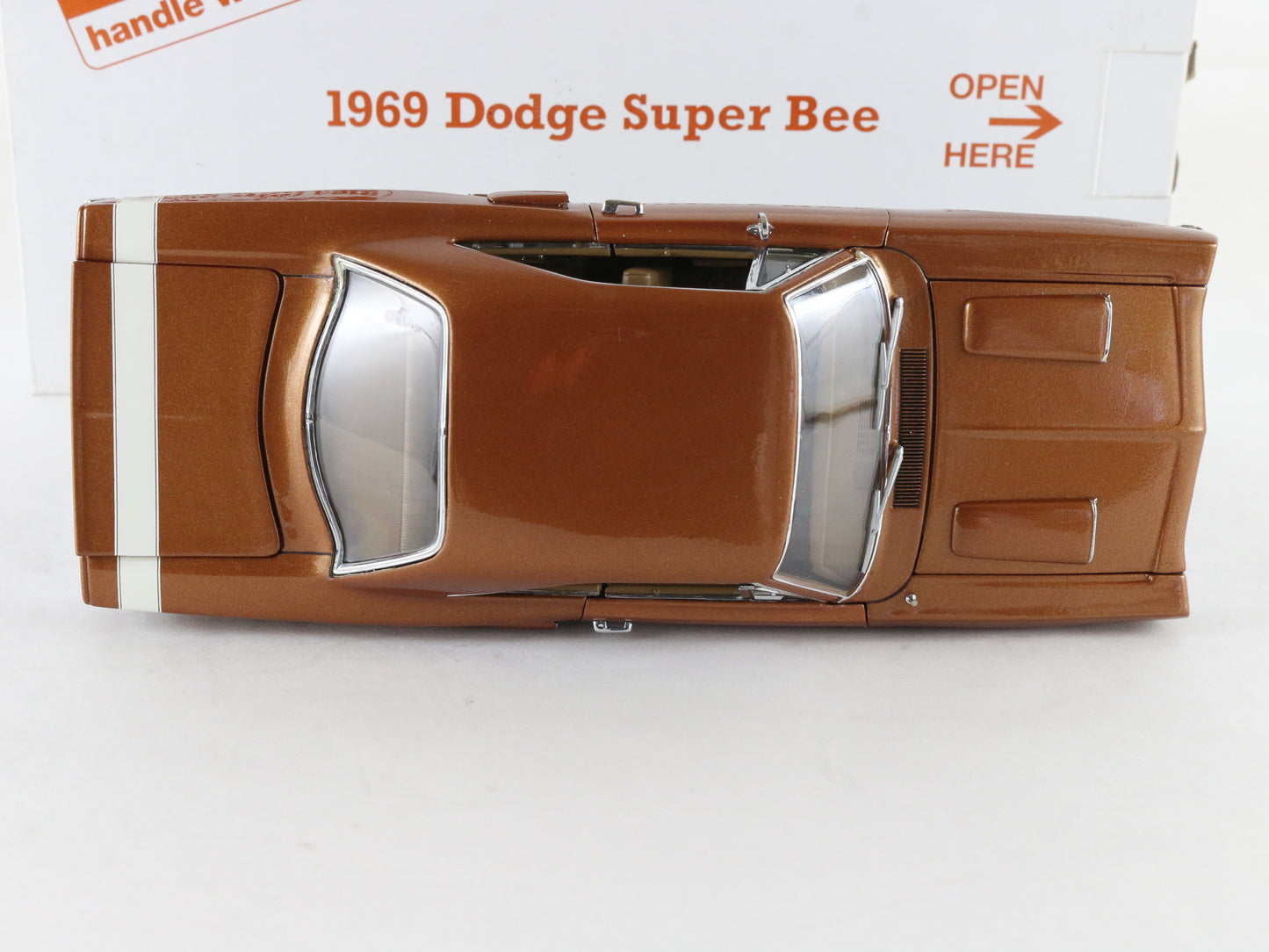 1969 Dodge Super Bee Hardtop Copper Poly Brown Danbury Mint 1:24 Diecast Model