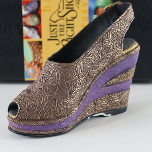 Golden Leaf Resin Collectible Shoe