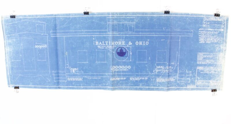 Baltimore & Ohio B&O Caboose Lettering & Marking W-33265 Original Blueprint