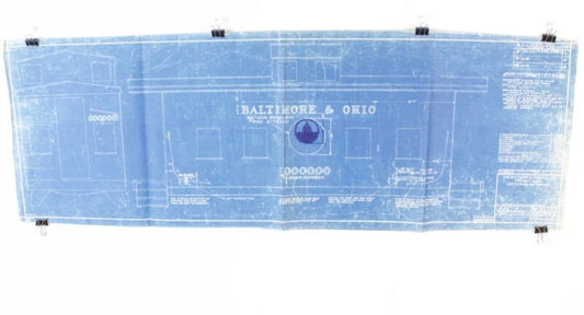 Baltimore & Ohio B&O Caboose Lettering & Marking W-33265 Original Blueprint