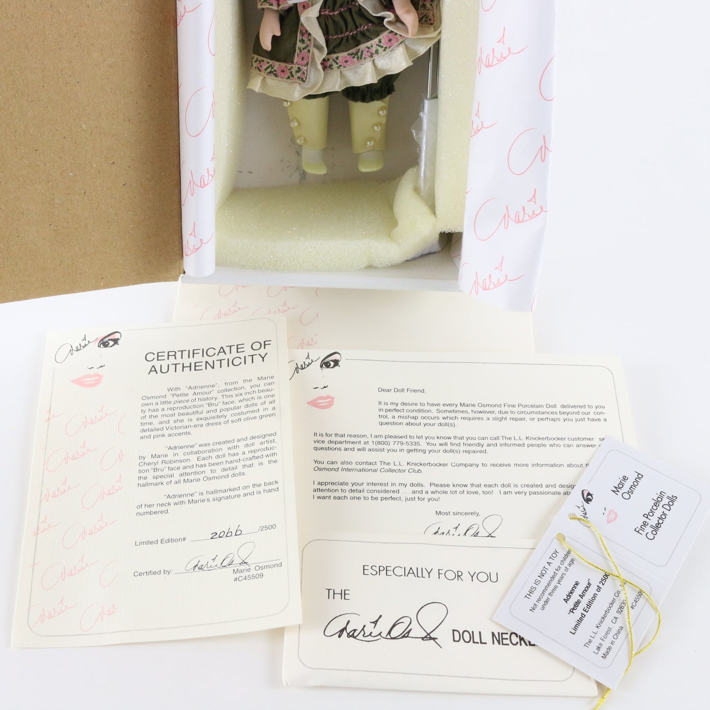 Adrienne Petite Amour Marie Osmond Small 6" Porcelain Doll 2066/2500