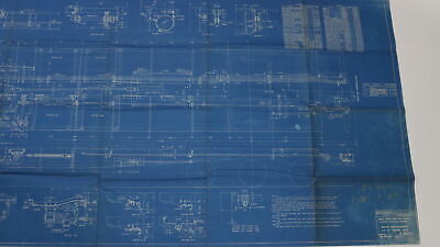 New York Central NYC Brake Arrangement 74' 4 3/4 Dining Cars Blueprint 1928 90"