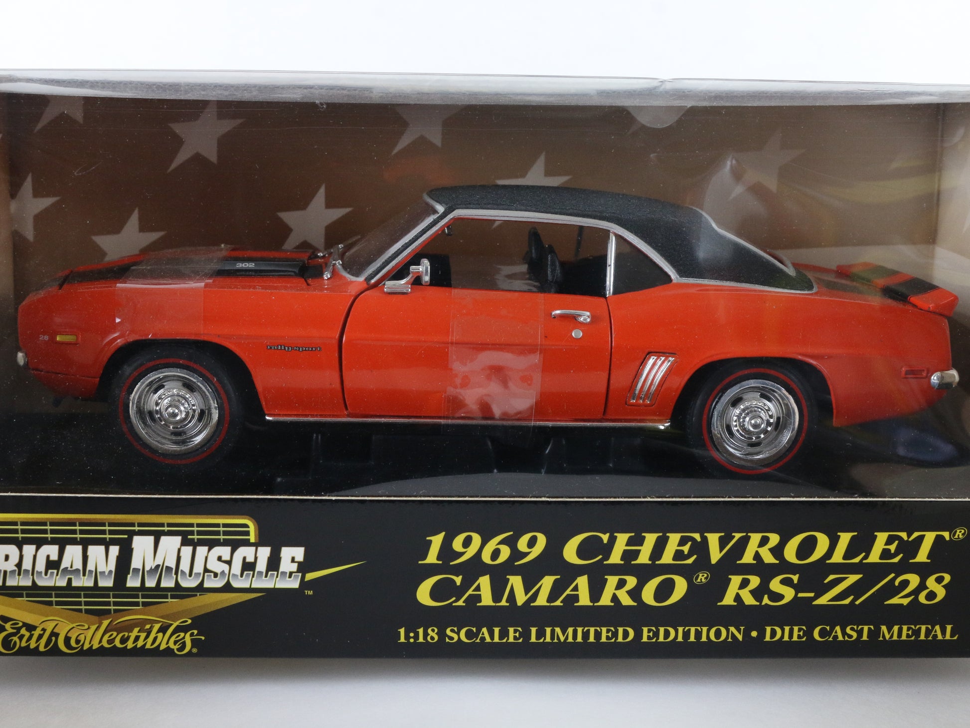 1969 Chevy Camaro Rs Z28 Orange Black American Muscle ERTL LE 1:18 Model 36671