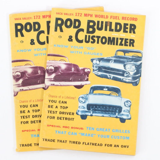 Lot Of 2 Rod Builder Customizer VACA VALLEY RECORD April 1959 Vintage Magazines