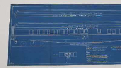 New York Central NYC Dining Car Lettering Blueprint R-13243 1905 48"